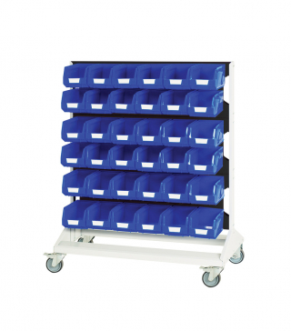 16917272. - Louvre panel trolley double sided & bins