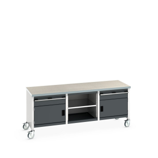 41002123. - cubio mobile storage bench (lino)